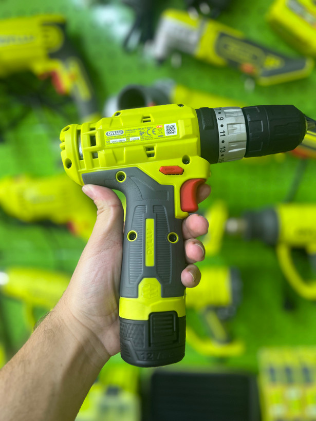 دریل پیچ گوشتی چکشی شارژی 12ولت DYLLU مدل DTCDS540 تک باتری | قدرت بالا برای سوراخکاری و پیچکاری حرفهای/ضمانت کتبی نمایندگی/برند اصلی