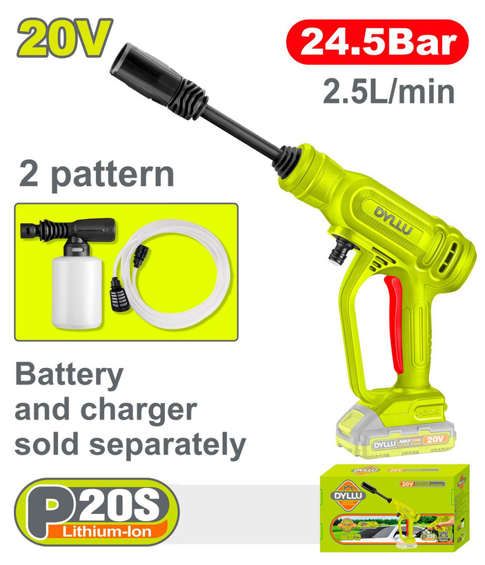 کارواش شارژی دایلو DYLLU 20V | تفنگ آب پرفشار قابل حمل