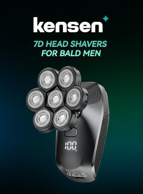 ماشین اصلاح 5 کاره Kensen مدل JK-5588 | ریشتراش 7 تیغه چرخشی